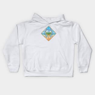 Jacksonville Beach, Florida, Blue Crab on Beach Kids Hoodie